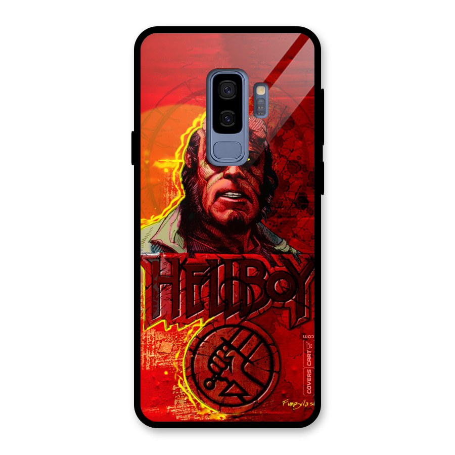 Hellboy Artwork Glass Back Case for Galaxy S9 Plus