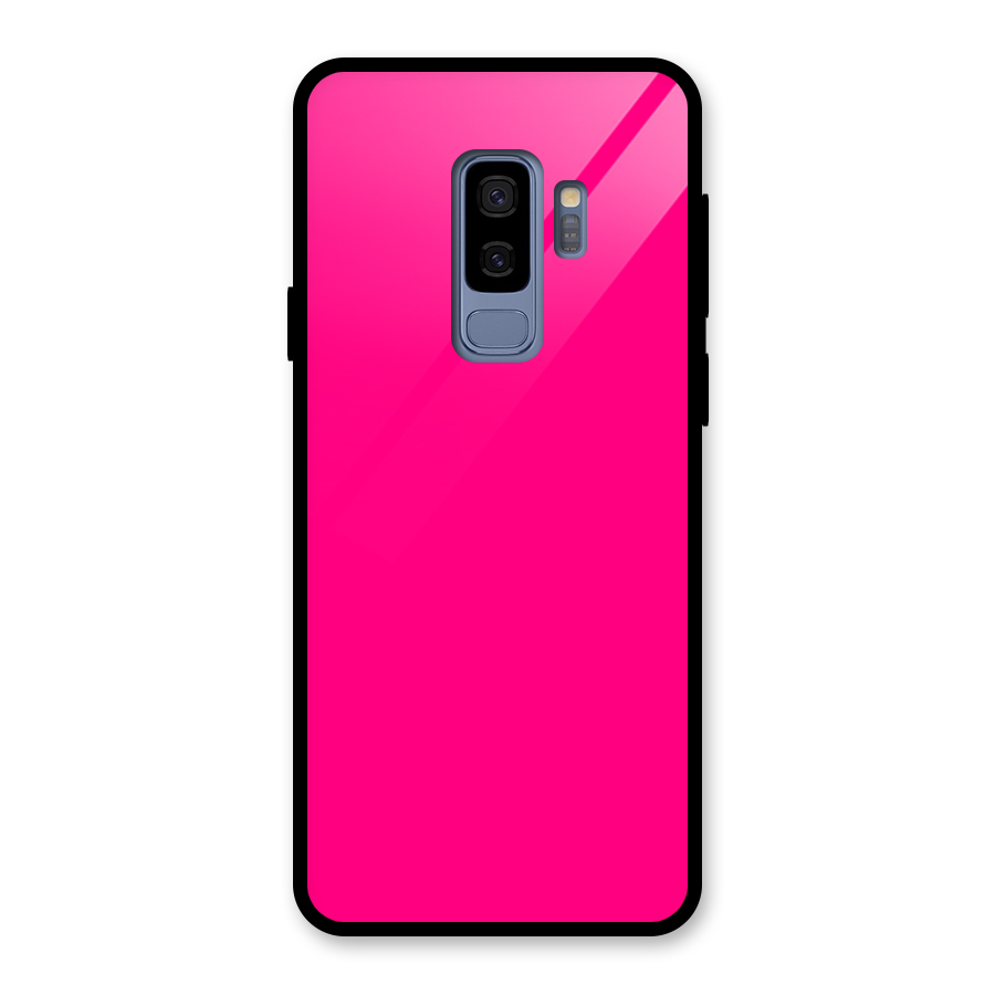 Hot Pink Glass Back Case for Galaxy S9 Plus