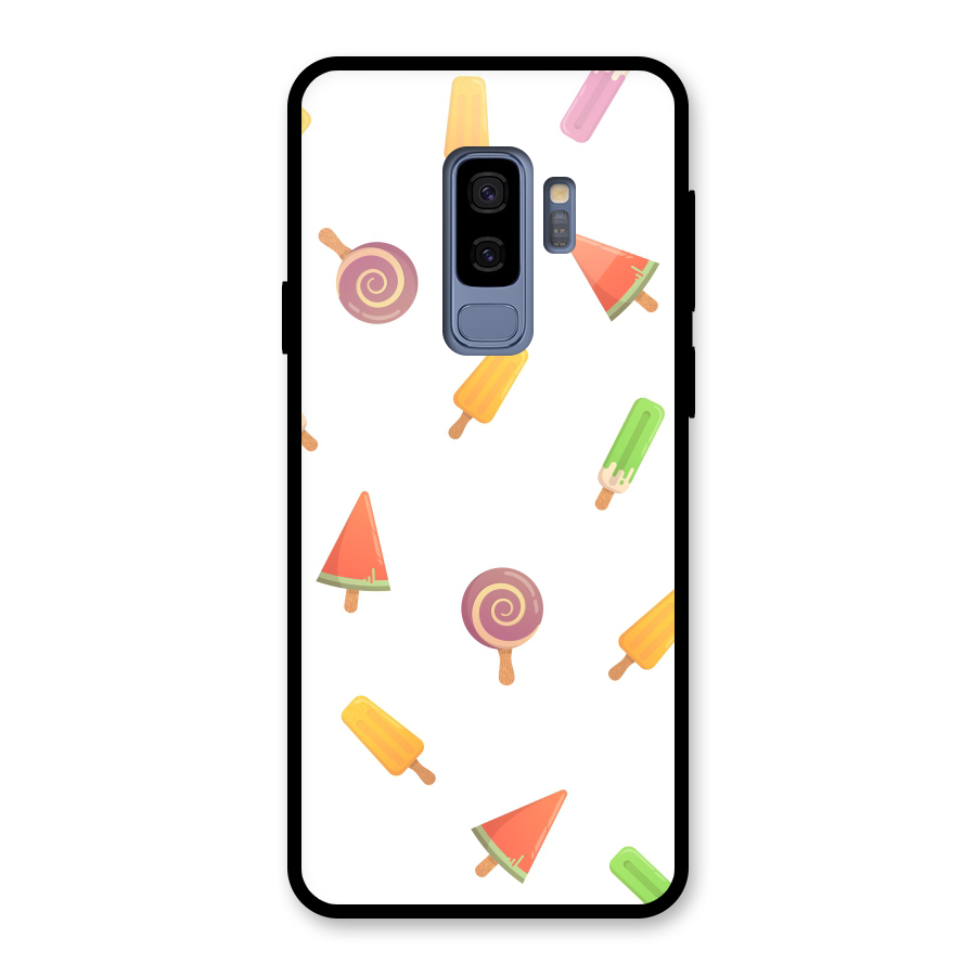 Ice Cream Colors Glass Back Case for Galaxy S9 Plus