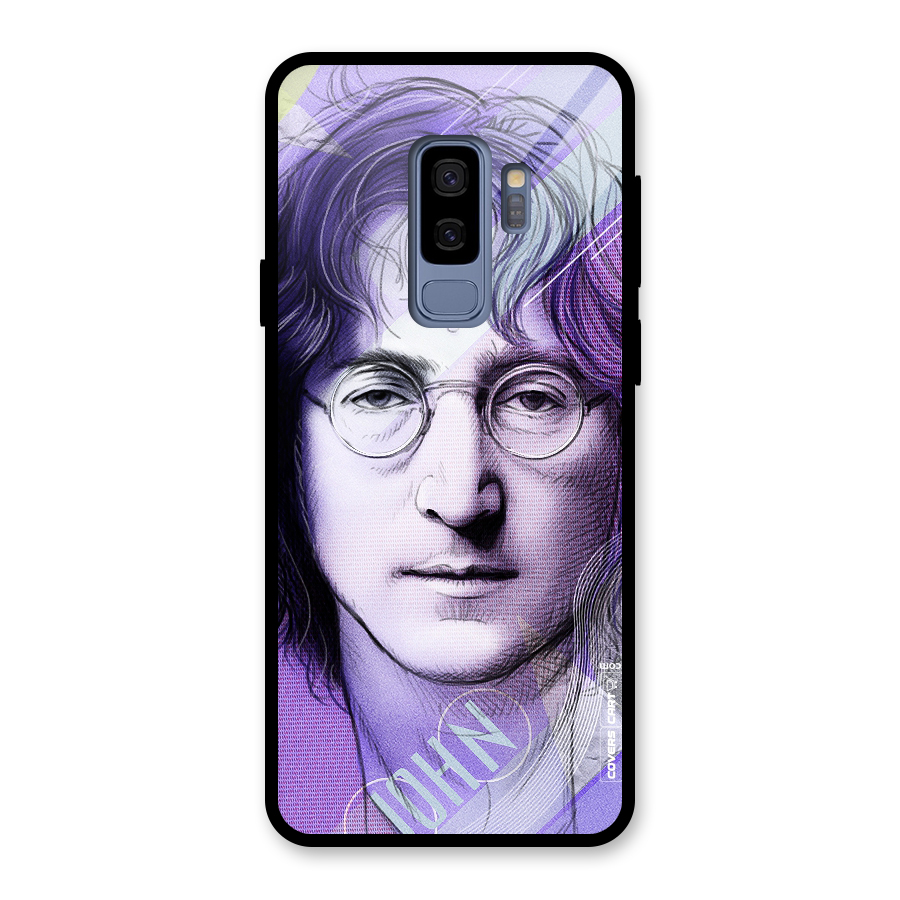 John Lennon Artwork Glass Back Case for Galaxy S9 Plus