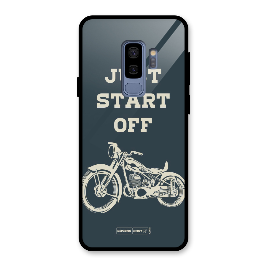 Just Start Off Glass Back Case for Galaxy S9 Plus