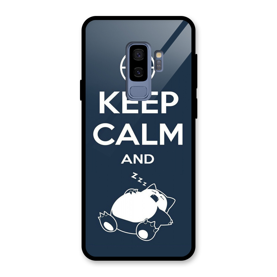 Keep Calm and Sleep Glass Back Case for Galaxy S9 Plus