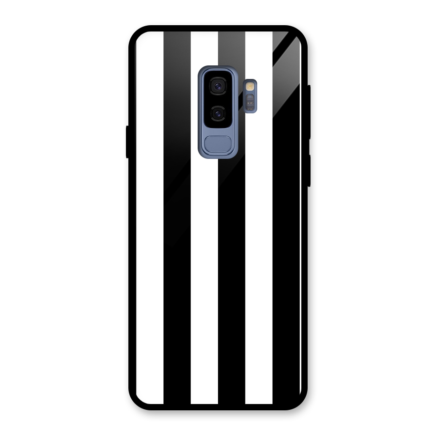 Lavish Black Stripes Glass Back Case for Galaxy S9 Plus