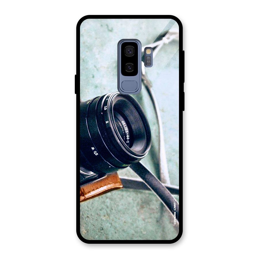 Leather Camera Lens Glass Back Case for Galaxy S9 Plus