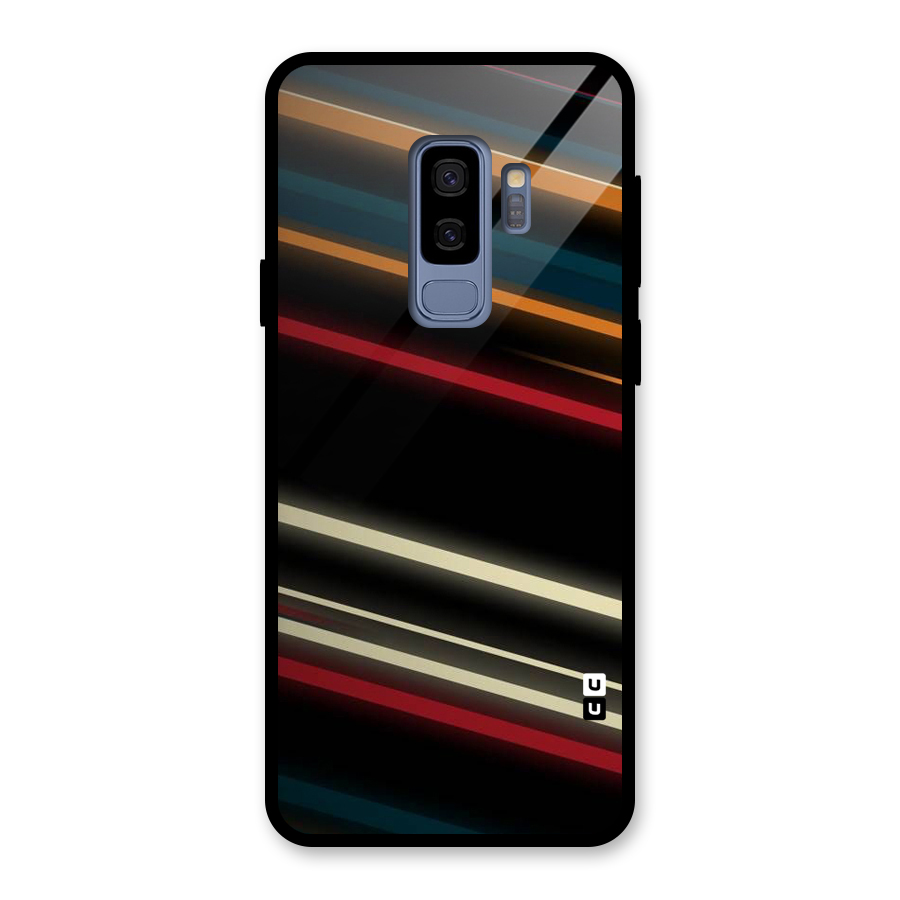 Light Diagonal Stripes Glass Back Case for Galaxy S9 Plus