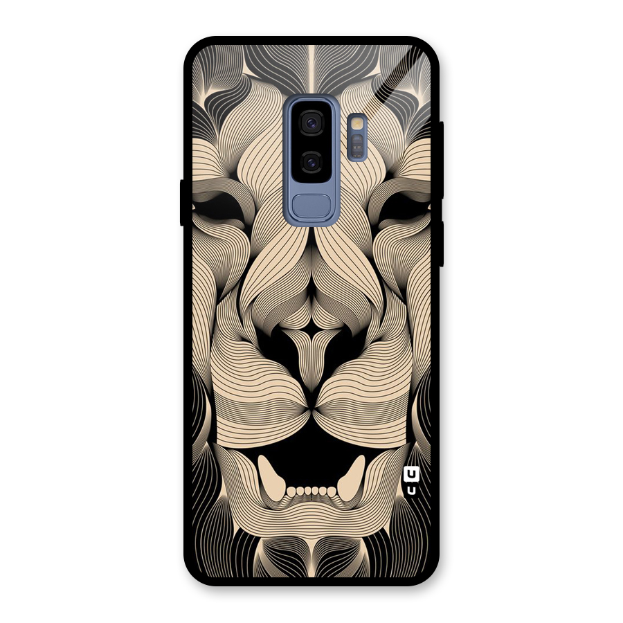Lion Shape Design Glass Back Case for Galaxy S9 Plus
