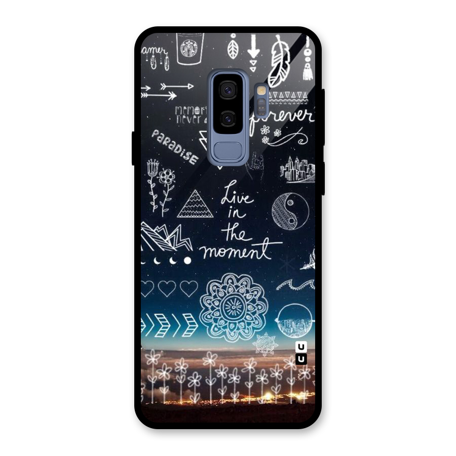 Live In The Moment Glass Back Case for Galaxy S9 Plus