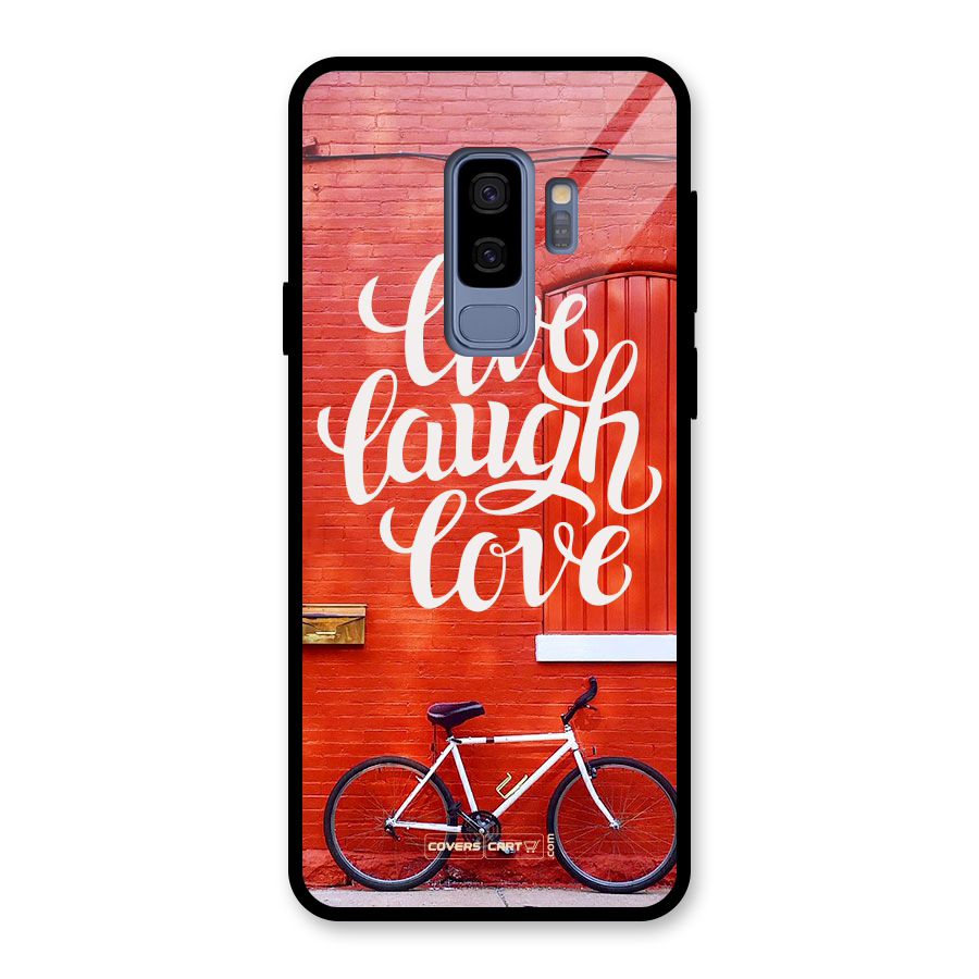 Live Laugh Love Glass Back Case for Galaxy S9 Plus