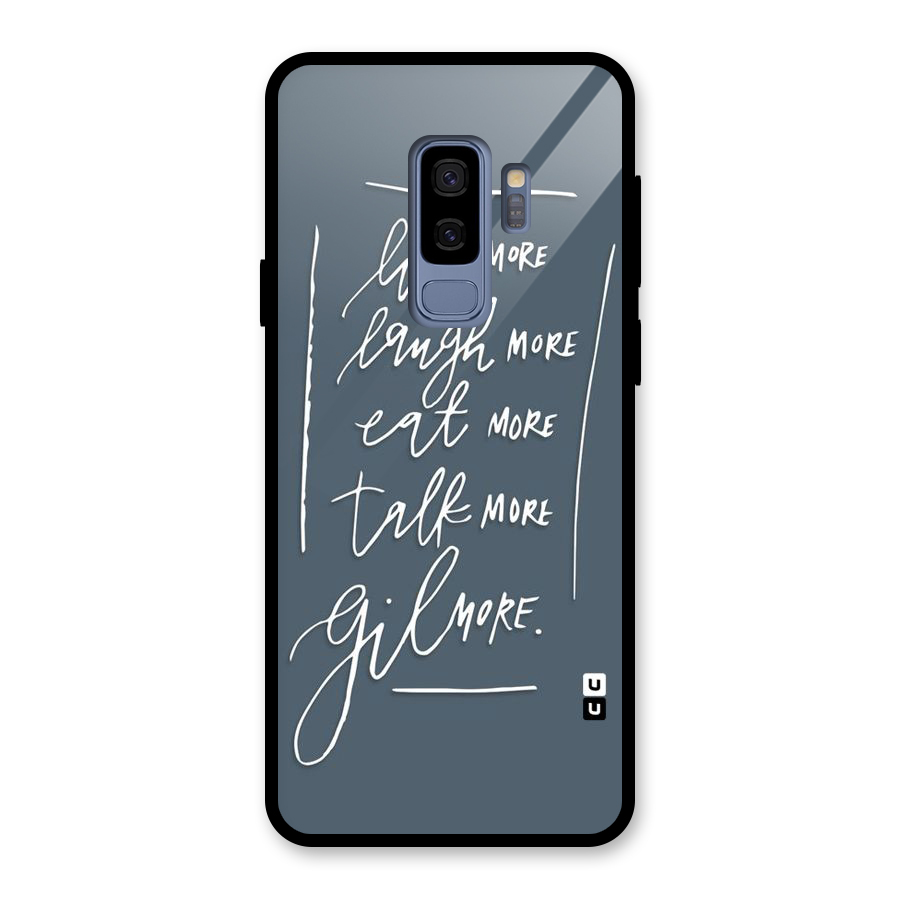 Live Laugh More Glass Back Case for Galaxy S9 Plus