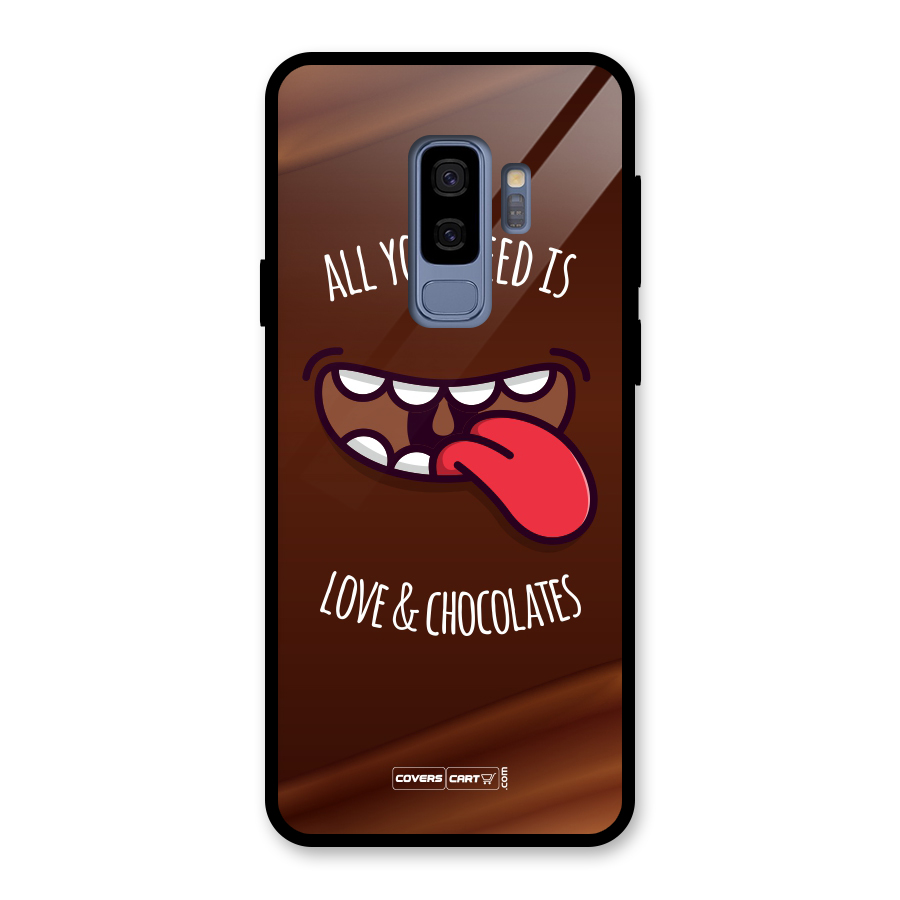 Love and Chocolates Glass Back Case for Galaxy S9 Plus