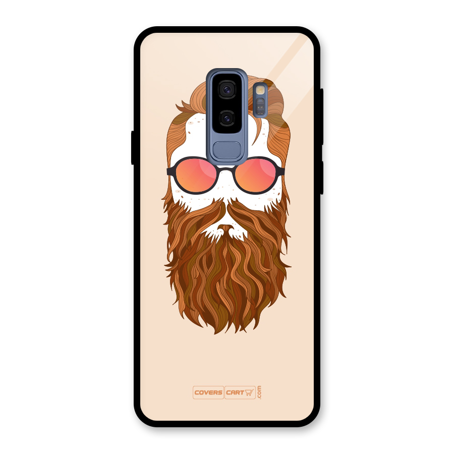 Man in Beard Glass Back Case for Galaxy S9 Plus