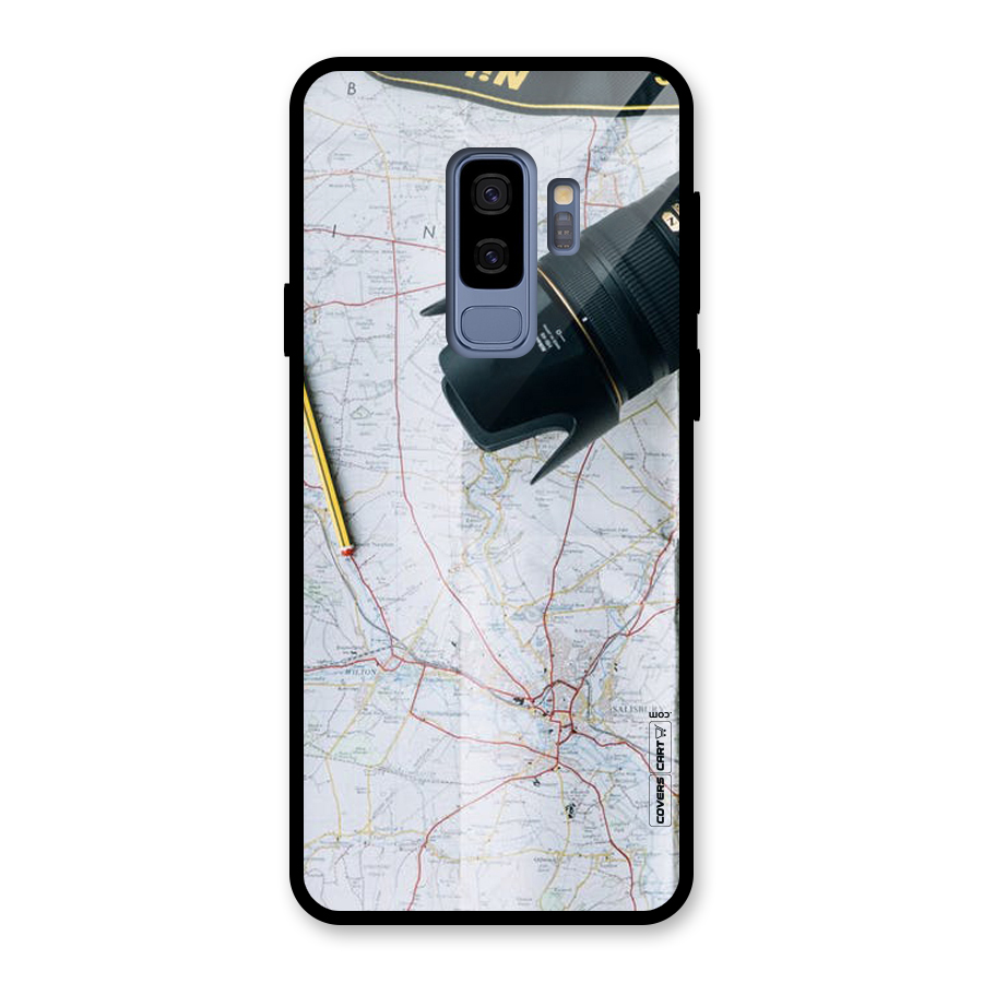 Map And Camera Glass Back Case for Galaxy S9 Plus
