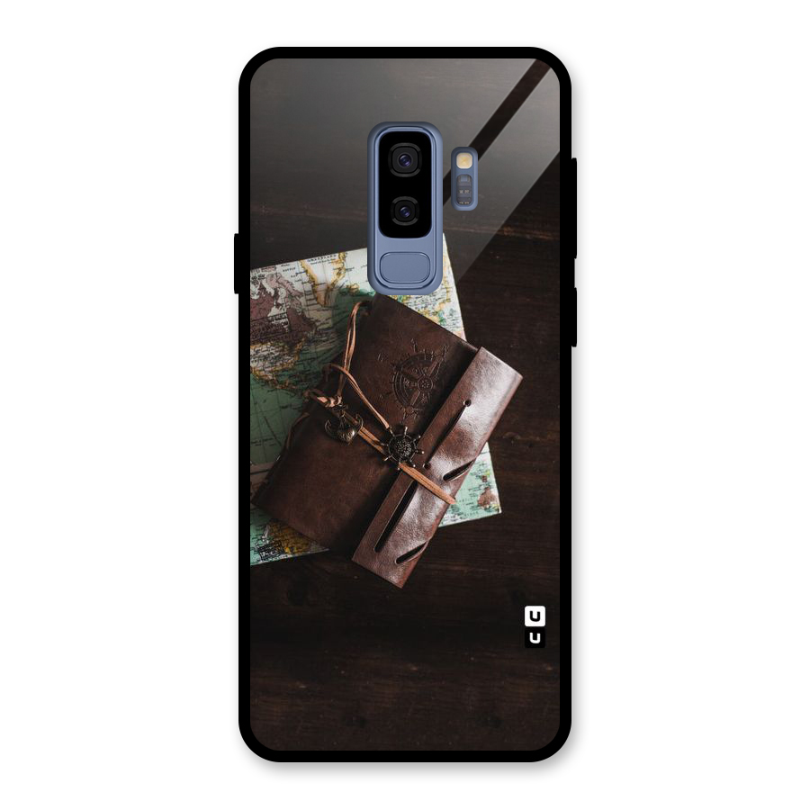 Map Journal Glass Back Case for Galaxy S9 Plus