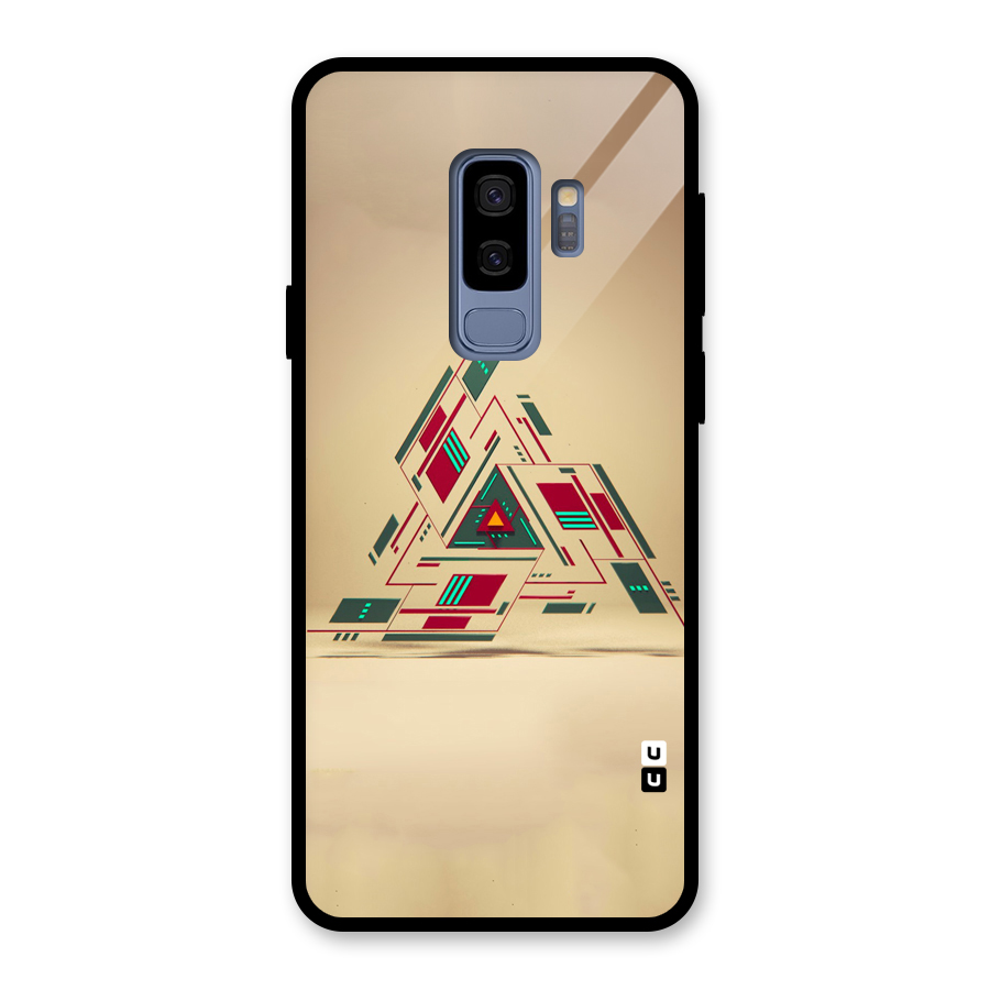 Maze Triangle Glass Back Case for Galaxy S9 Plus