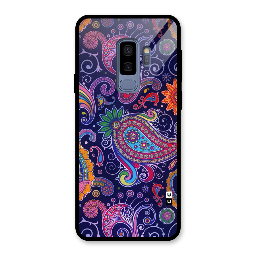 Mehendi Pattern Glass Back Case for Galaxy S9 Plus