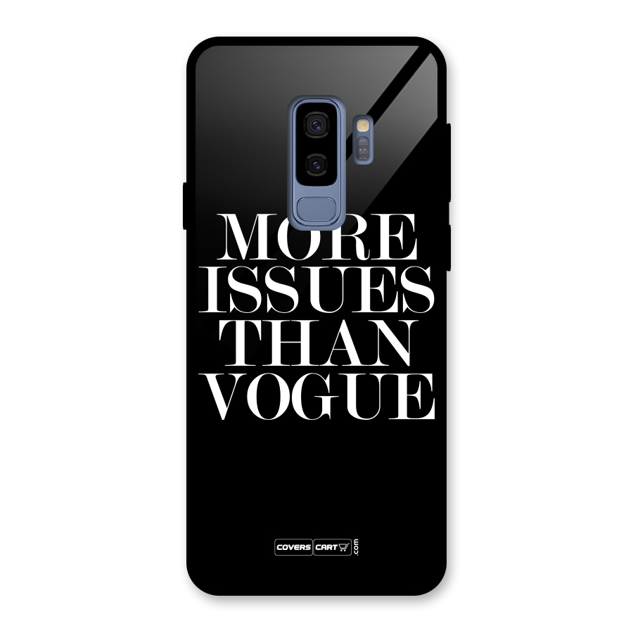 More Issues than Vogue (Black) Glass Back Case for Galaxy S9 Plus