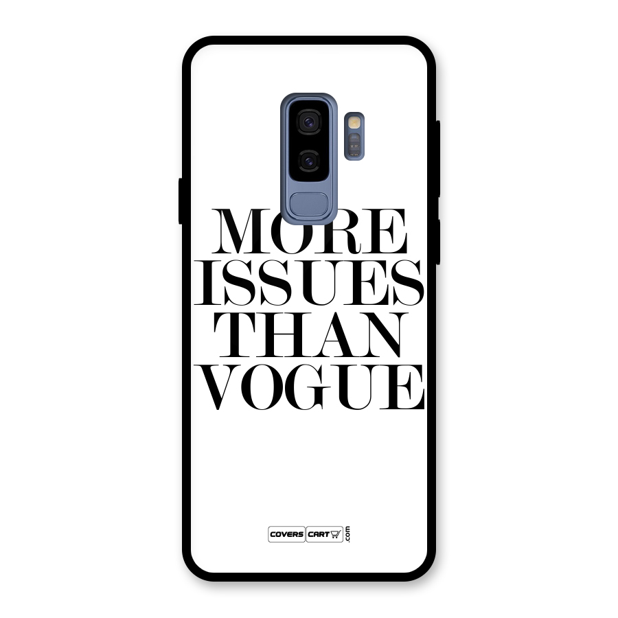 More Issues than Vogue (White) Glass Back Case for Galaxy S9 Plus
