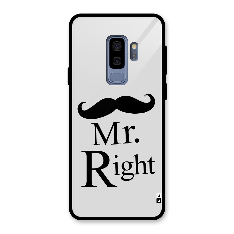 Mr. Right. Glass Back Case for Galaxy S9 Plus