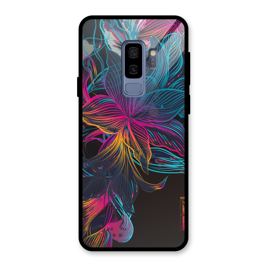 Multi-Colour Flowers Glass Back Case for Galaxy S9 Plus