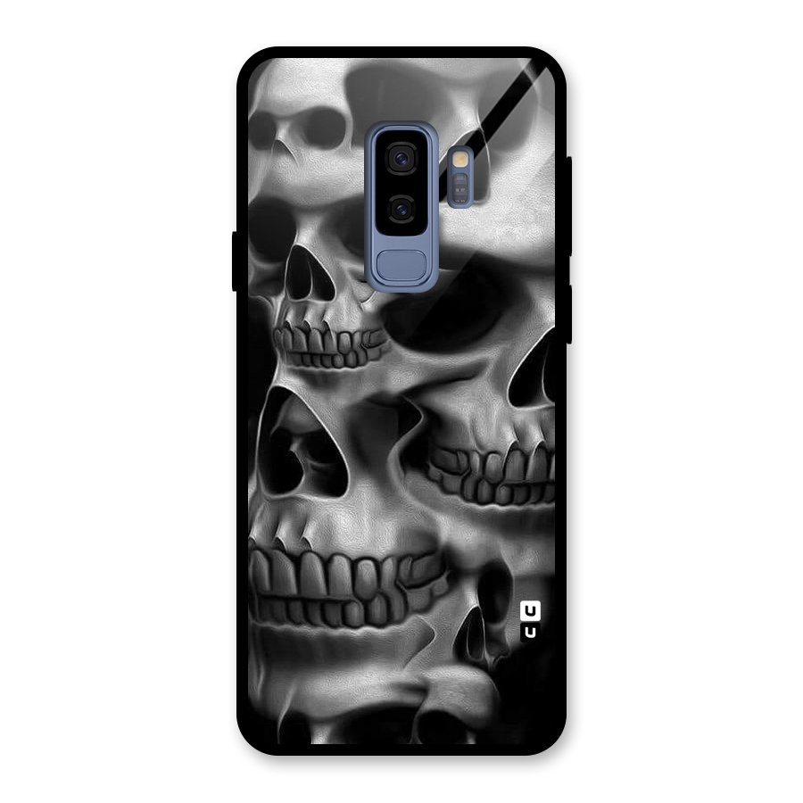 Multiple Skulls Glass Back Case for Galaxy S9 Plus