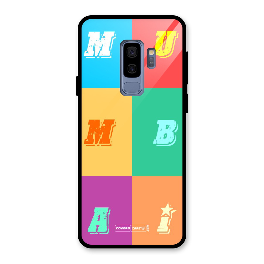 Mumbai Alphabets Glass Back Case for Galaxy S9 Plus