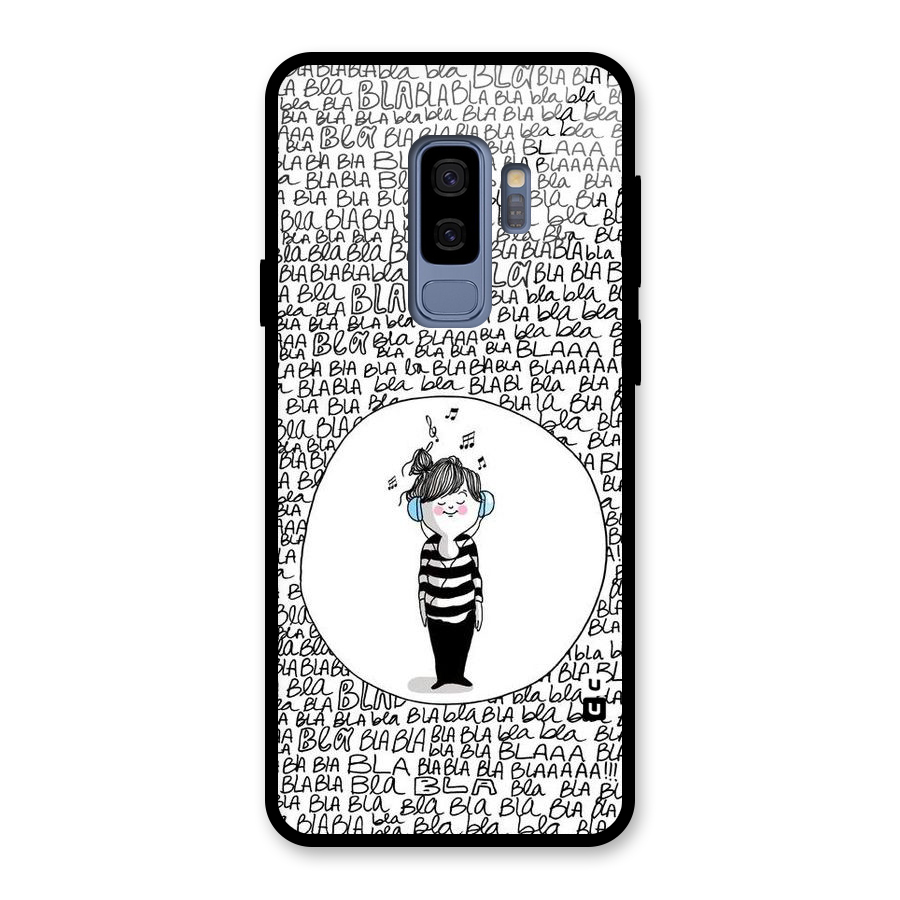Music And Bla Bla Glass Back Case for Galaxy S9 Plus
