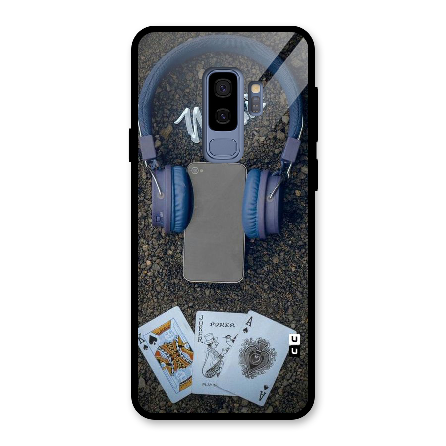 Music Power Cards Glass Back Case for Galaxy S9 Plus