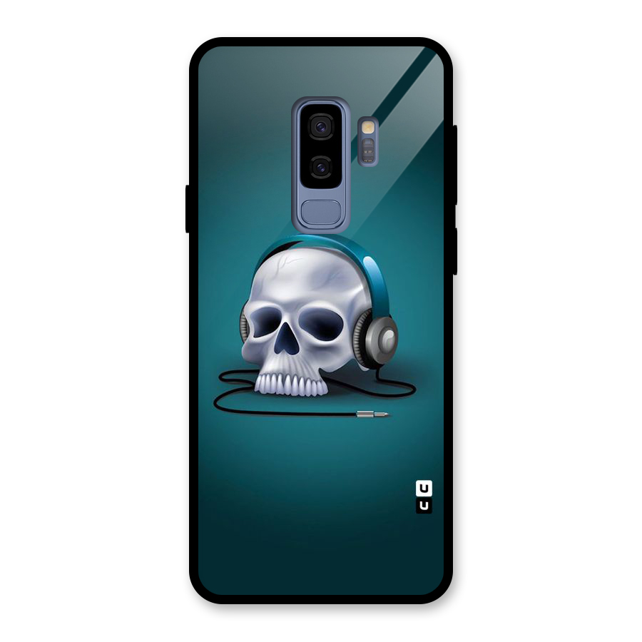 Music Skull Glass Back Case for Galaxy S9 Plus