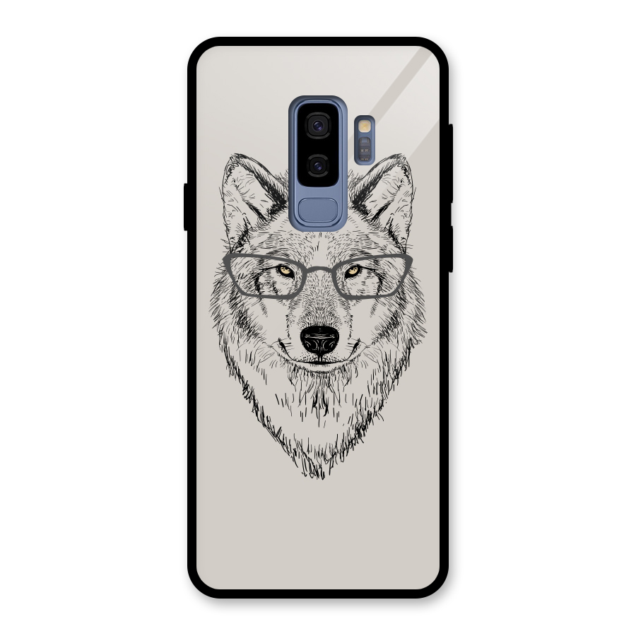 Nerdy Wolf Glass Back Case for Galaxy S9 Plus