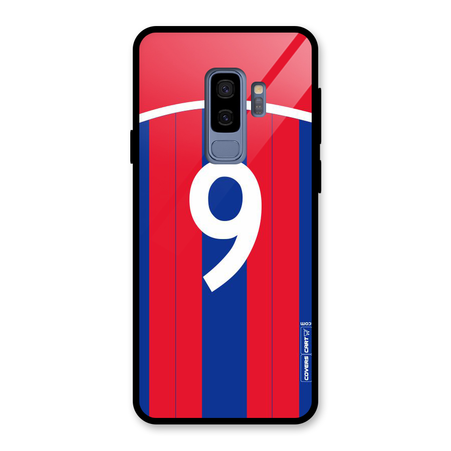 Number 9 Jersey Glass Back Case for Galaxy S9 Plus