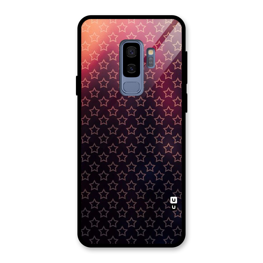 Ombre Stars Glass Back Case for Galaxy S9 Plus