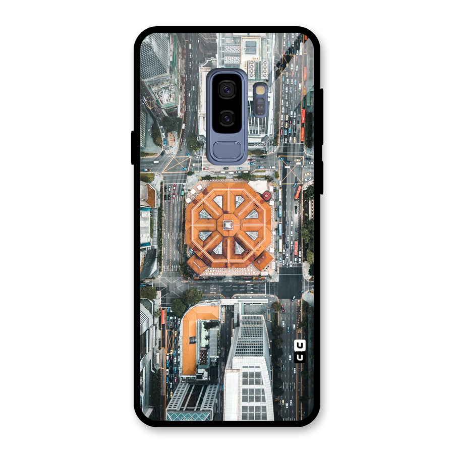 Orange Dome Glass Back Case for Galaxy S9 Plus