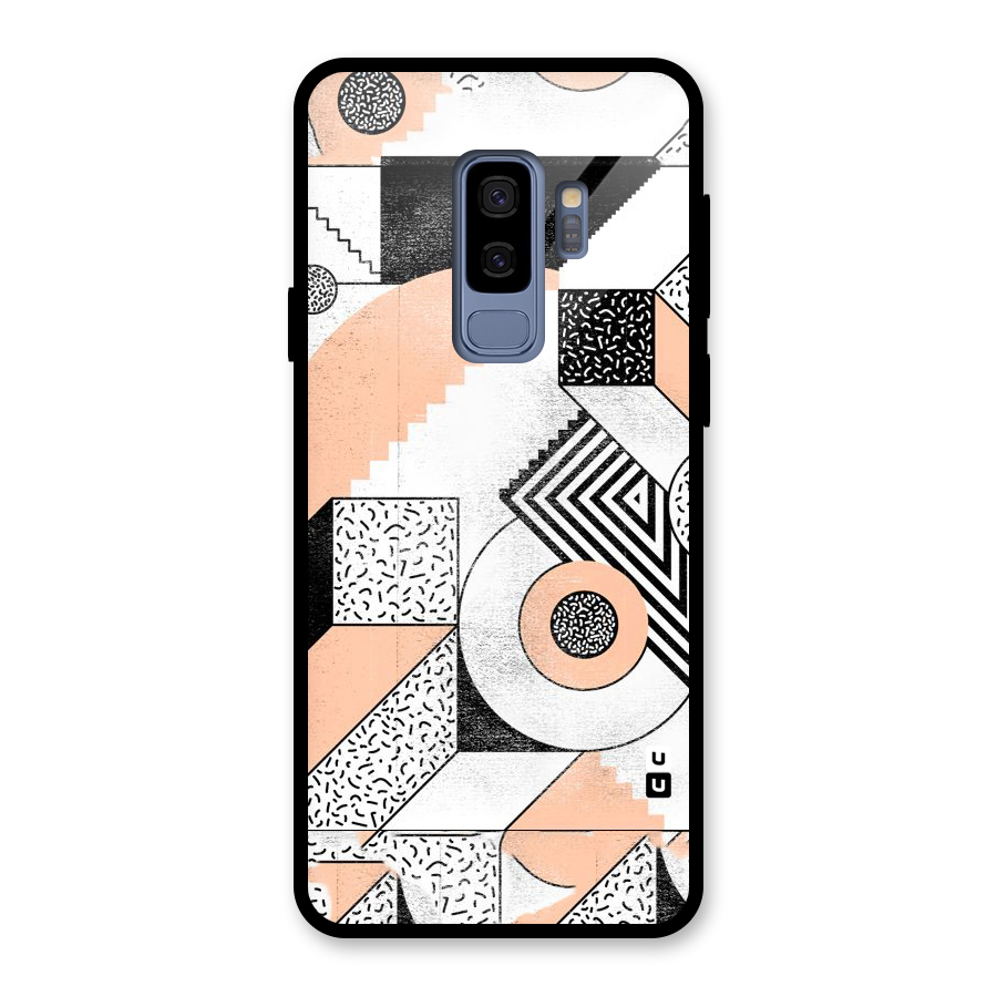Orange Zig Zag Glass Back Case for Galaxy S9 Plus
