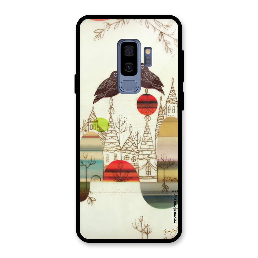 Owl Art Glass Back Case for Galaxy S9 Plus