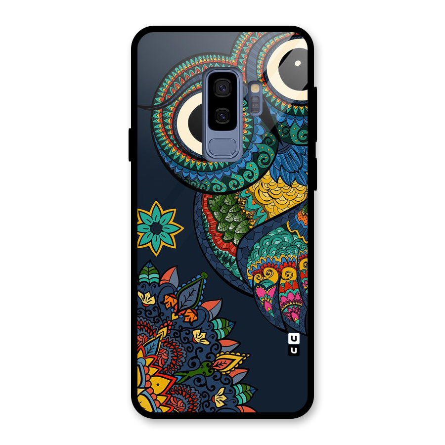 Owl Eyes Glass Back Case for Galaxy S9 Plus