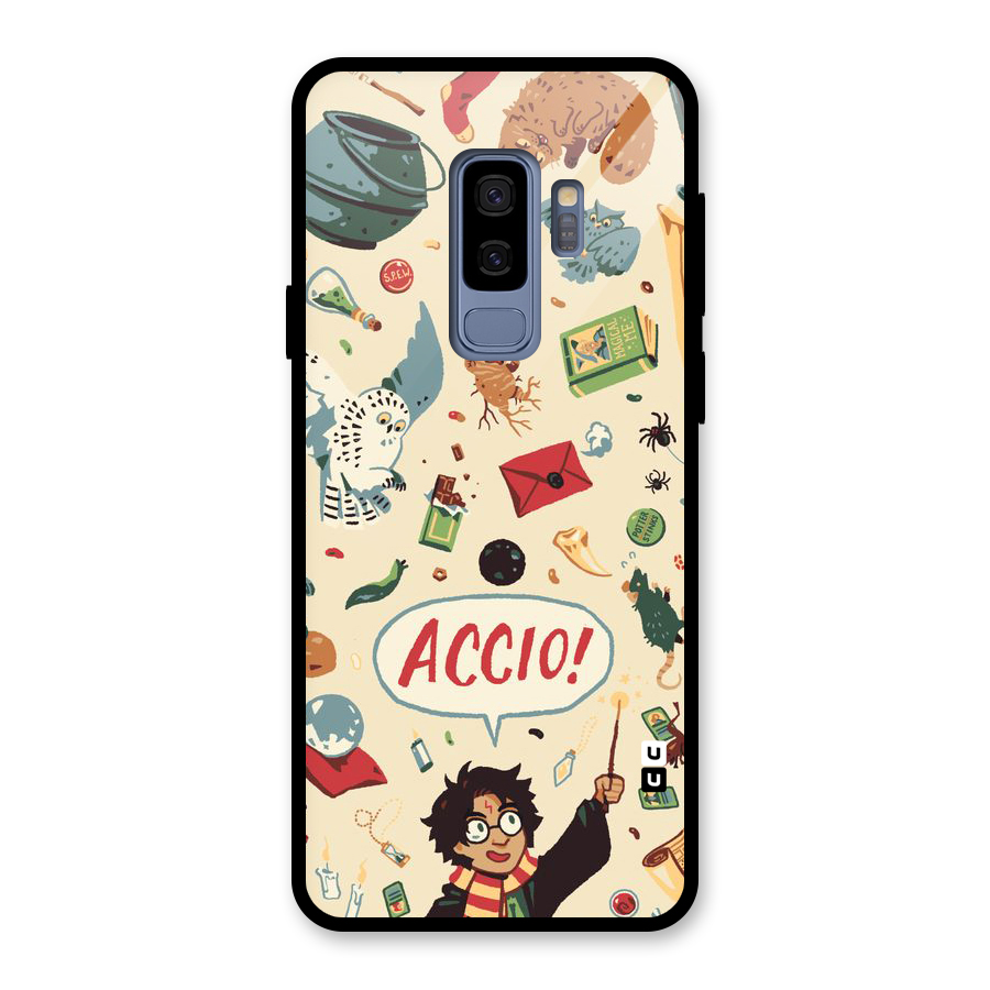 Owl Letter Glass Back Case for Galaxy S9 Plus