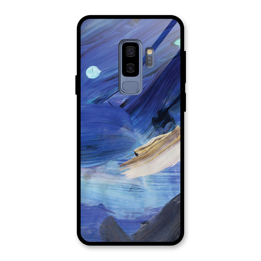 Paint Brush Strokes Glass Back Case for Galaxy S9 Plus