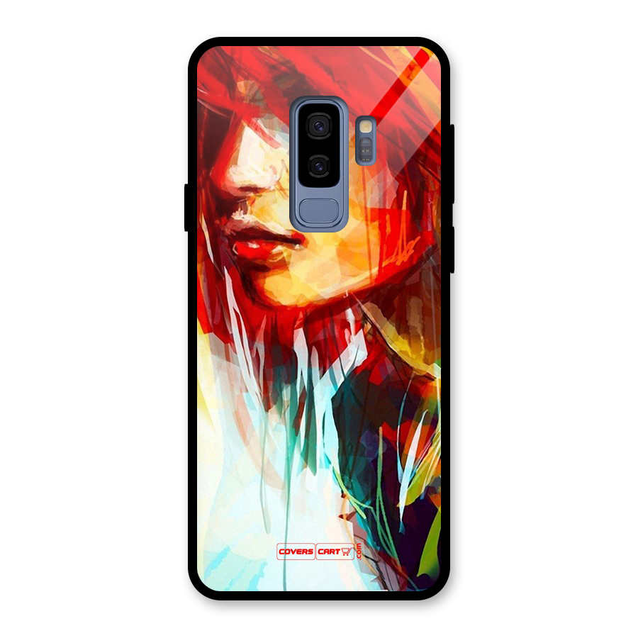 Painted Girl Glass Back Case for Galaxy S9 Plus