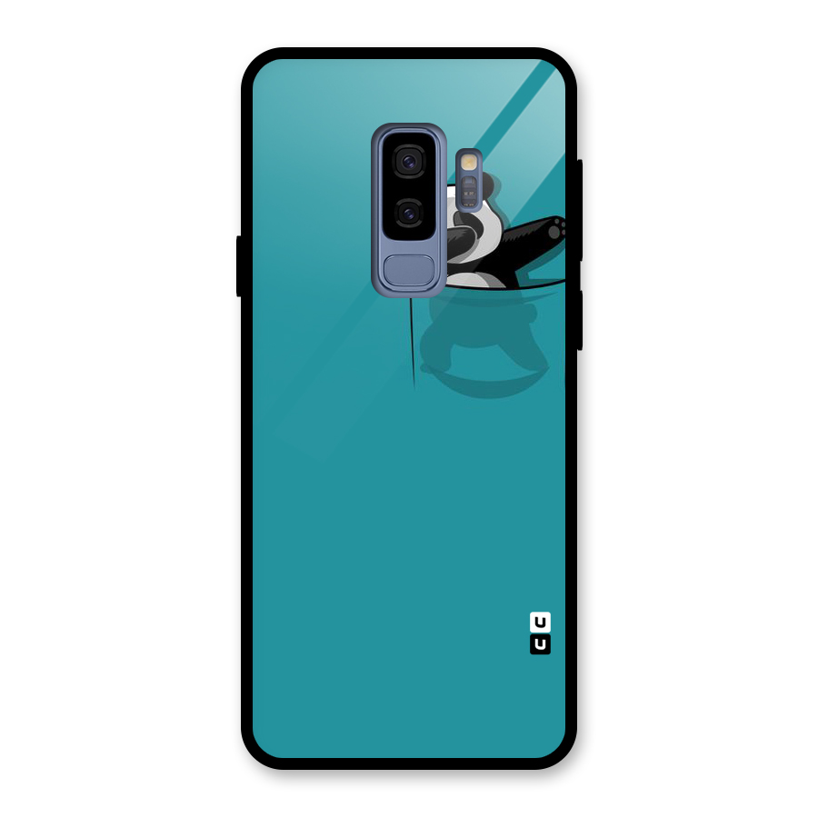 Panda Dabbing Away Glass Back Case for Galaxy S9 Plus