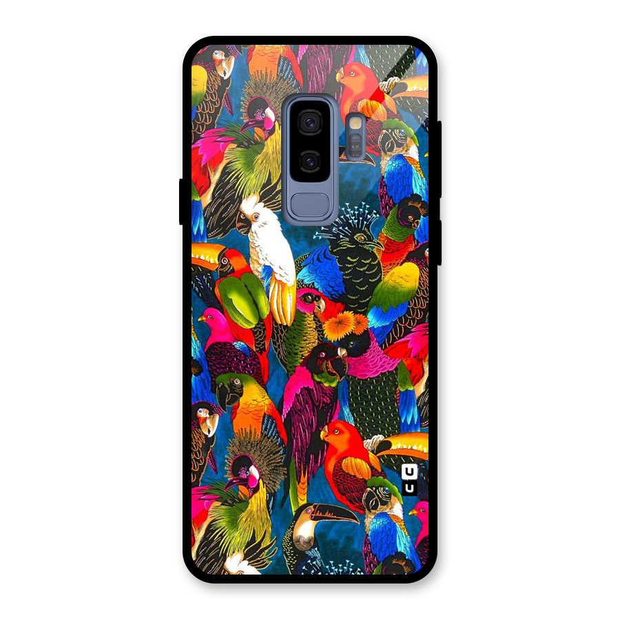 Parrot Art Glass Back Case for Galaxy S9 Plus