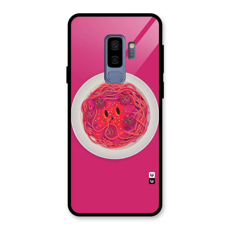 Pasta Cute Glass Back Case for Galaxy S9 Plus