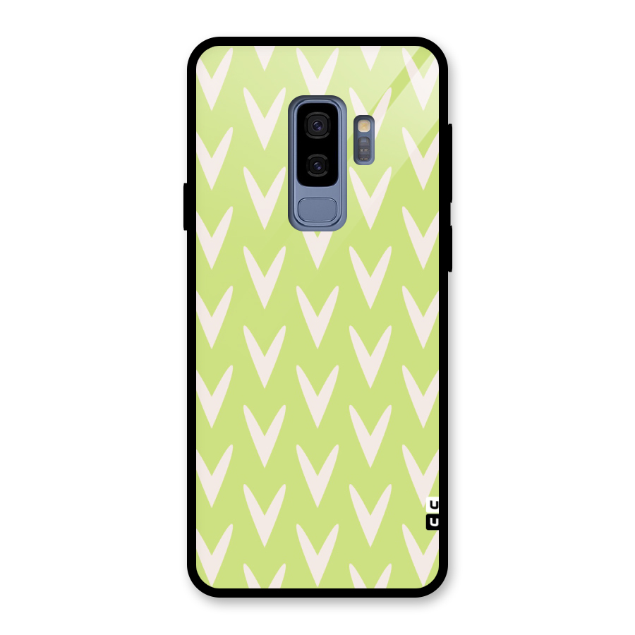 Pastel Green Grass Glass Back Case for Galaxy S9 Plus