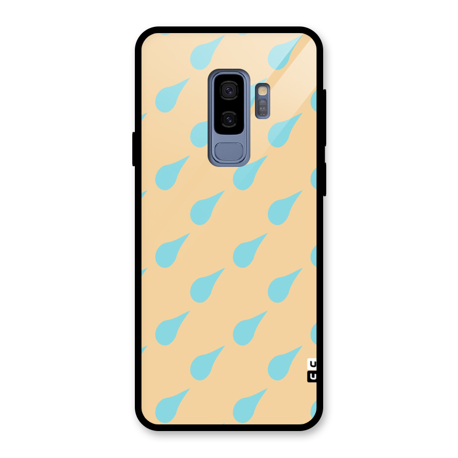 Pastel Orange Drops Glass Back Case for Galaxy S9 Plus