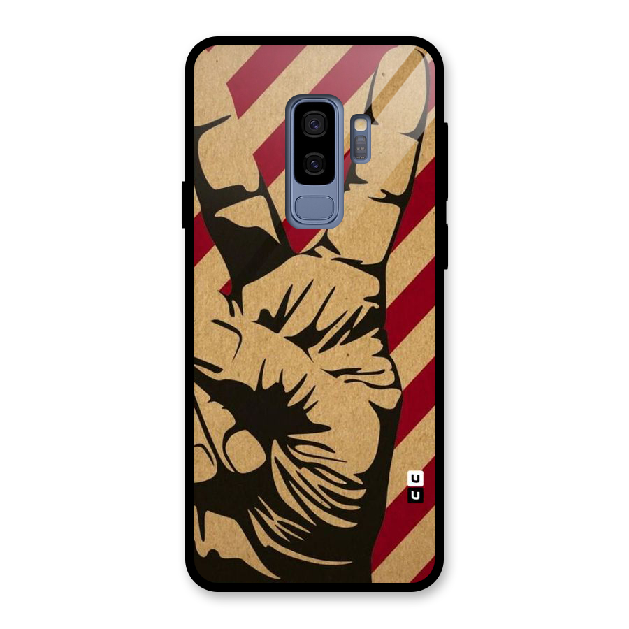 Peace Stripes Glass Back Case for Galaxy S9 Plus