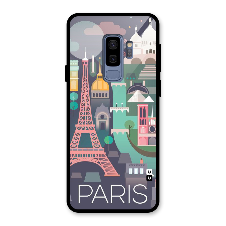 Pink Cute Tower Glass Back Case for Galaxy S9 Plus