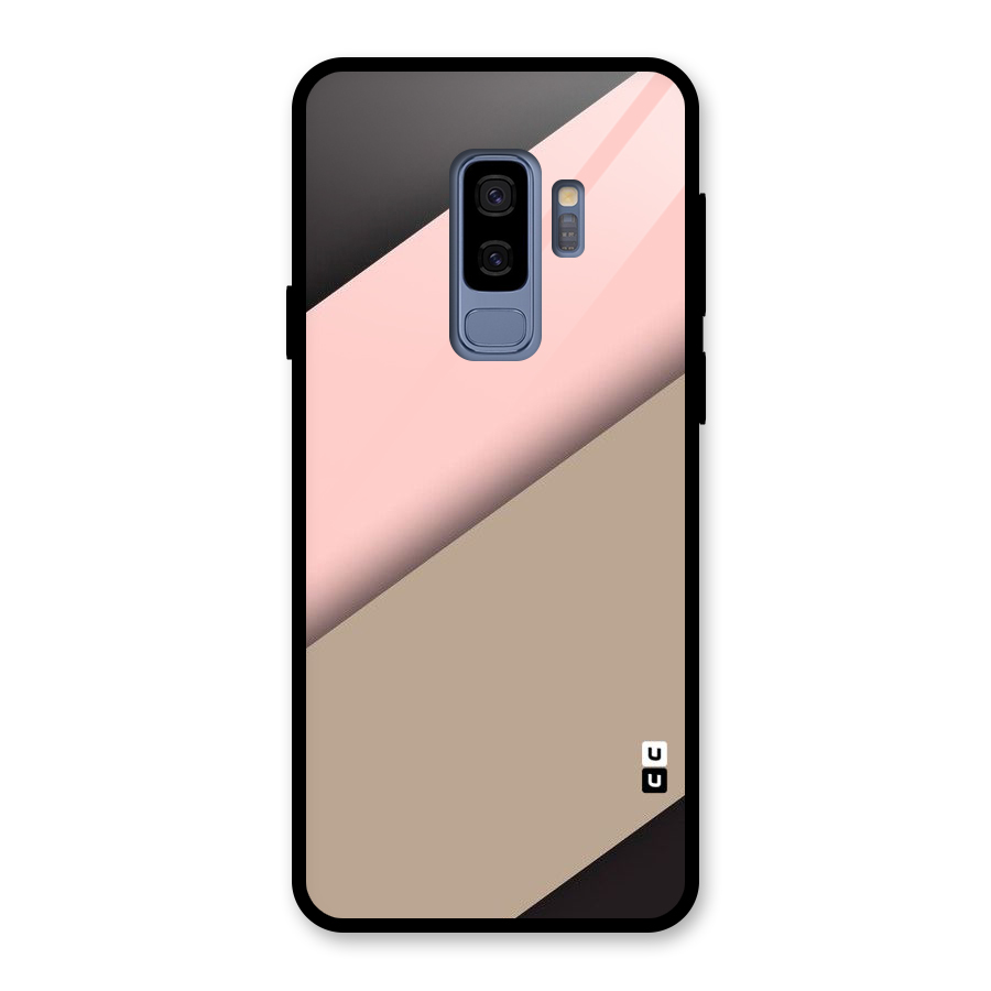Pink Diagonal Glass Back Case for Galaxy S9 Plus