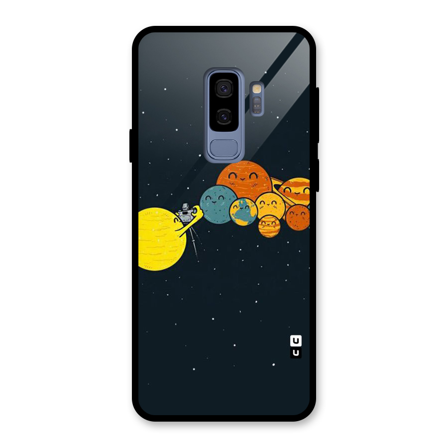 Planet Family Glass Back Case for Galaxy S9 Plus