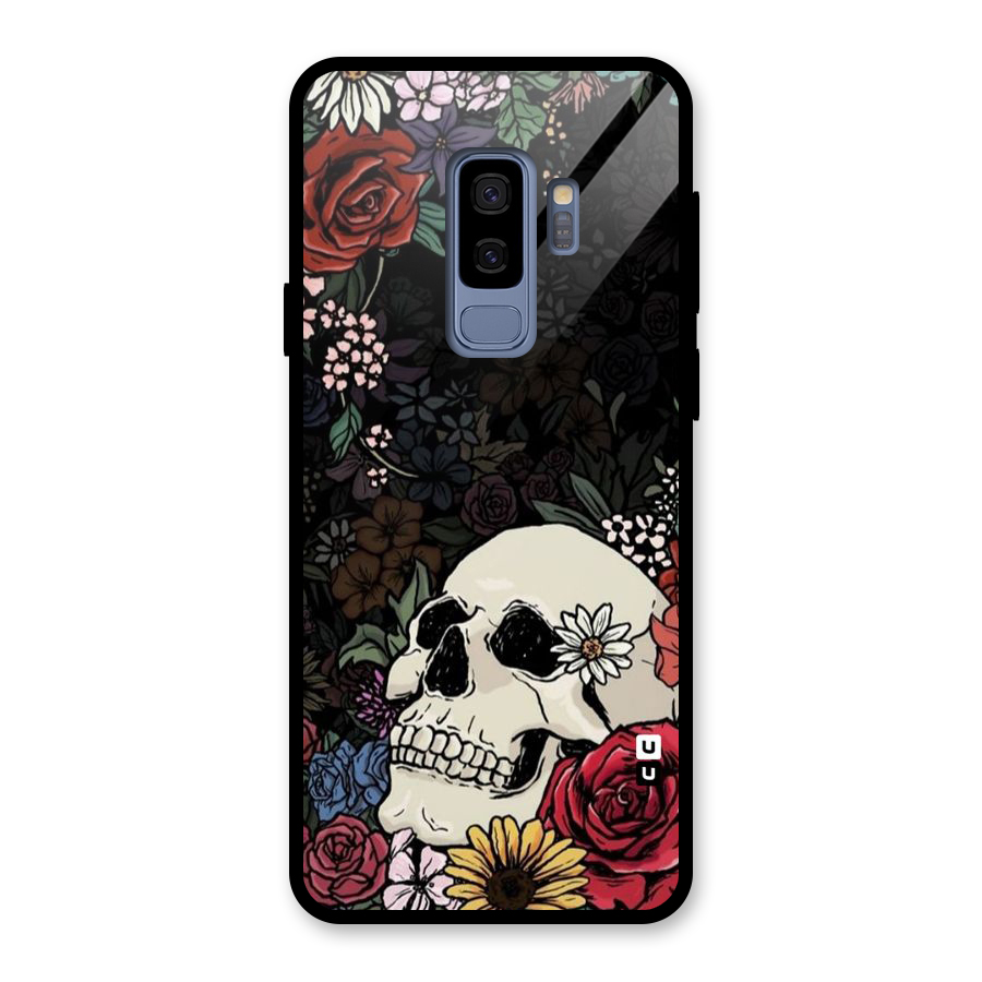 Pretty Skull Glass Back Case for Galaxy S9 Plus