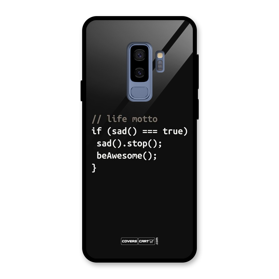 Programmers Life Glass Back Case for Galaxy S9 Plus