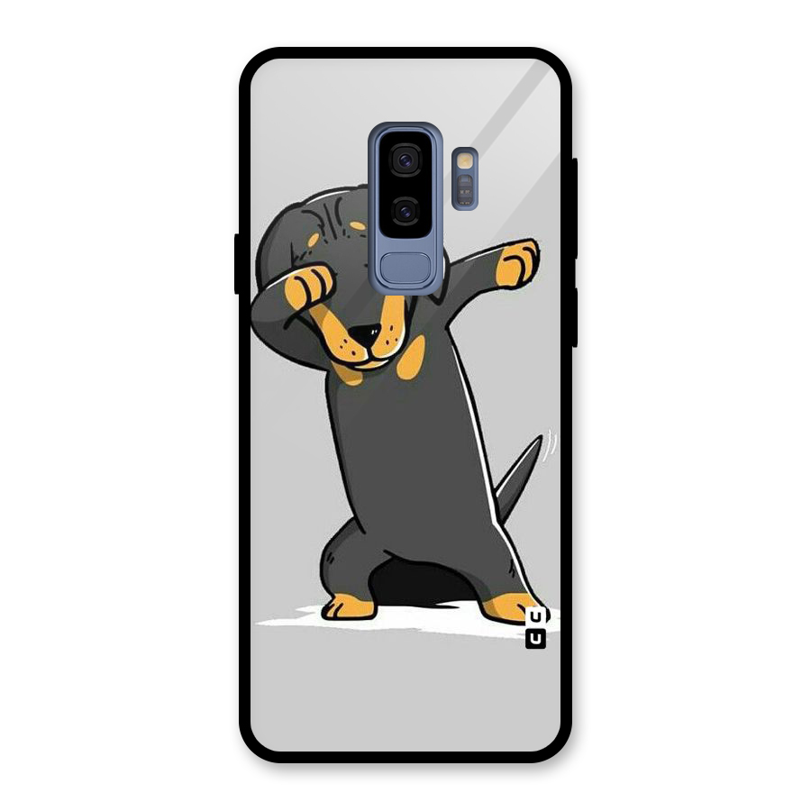 Puppy Dab Glass Back Case for Galaxy S9 Plus